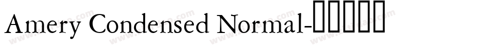 Amery Condensed Normal字体转换